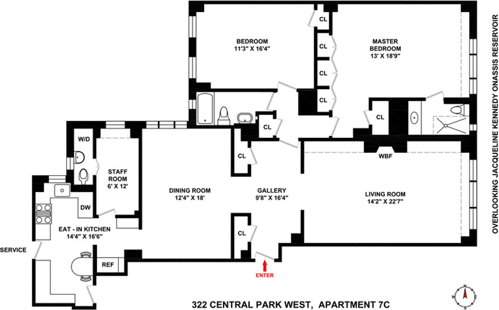 322 Central Park West #7C floor plan