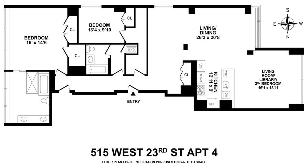 515 West 23rd Street #4 floor plan