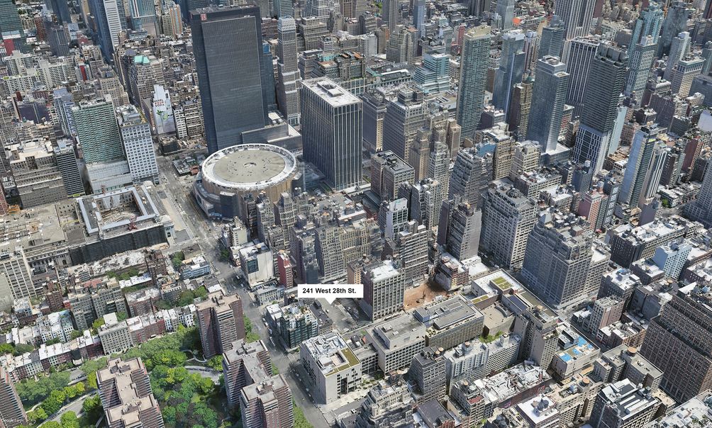 Google Earth image showing location of 241 West 28th Street