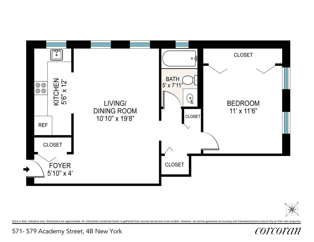 571 Academy Street #4B floor plan