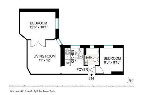 125 East 4th Street #14 floor plan