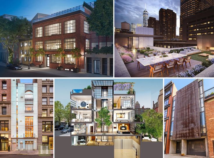 Modern mansions of Manhattan include 134 Charles Street, 11 Hubert, 241 West 17th Street, 829 Greenwich Street