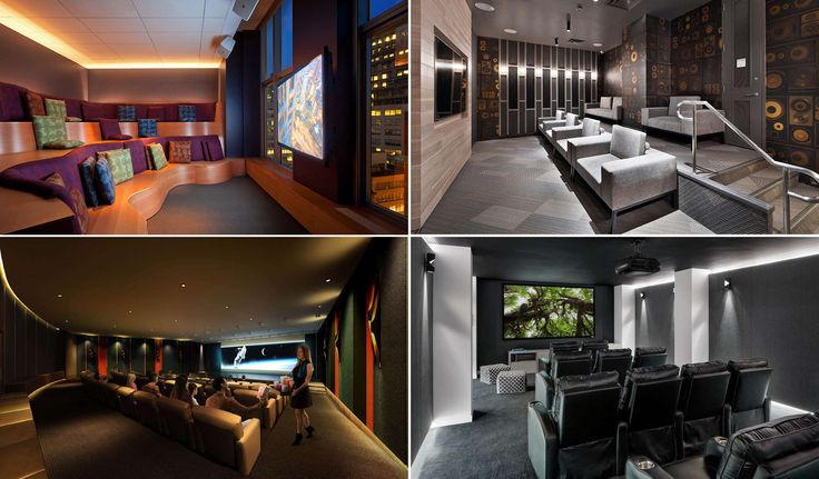 Catch up on pop culture in these movie theaters, screening rooms, and lounges (130 William IMAX theater via Corcoran)
