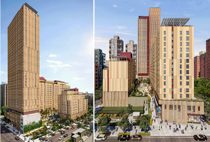 Renderings of Sendero Verde with its 408-foot-tall signature tower  (L&M Development Partners)