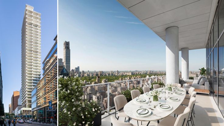 200 East 59th Street and image of one of its generous private terraces (DBOX)
