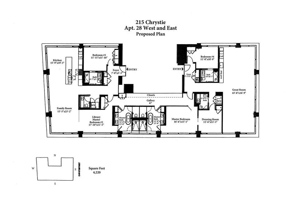 215 Chrystie Street #28WE floor plan