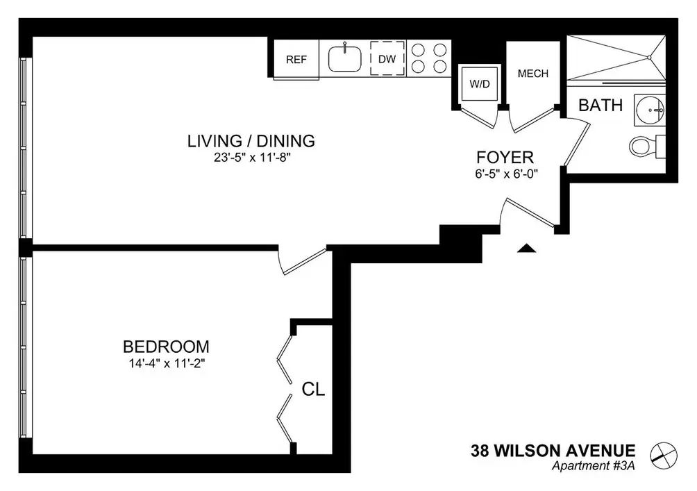 38 Wilson Avenue #3A floor plan