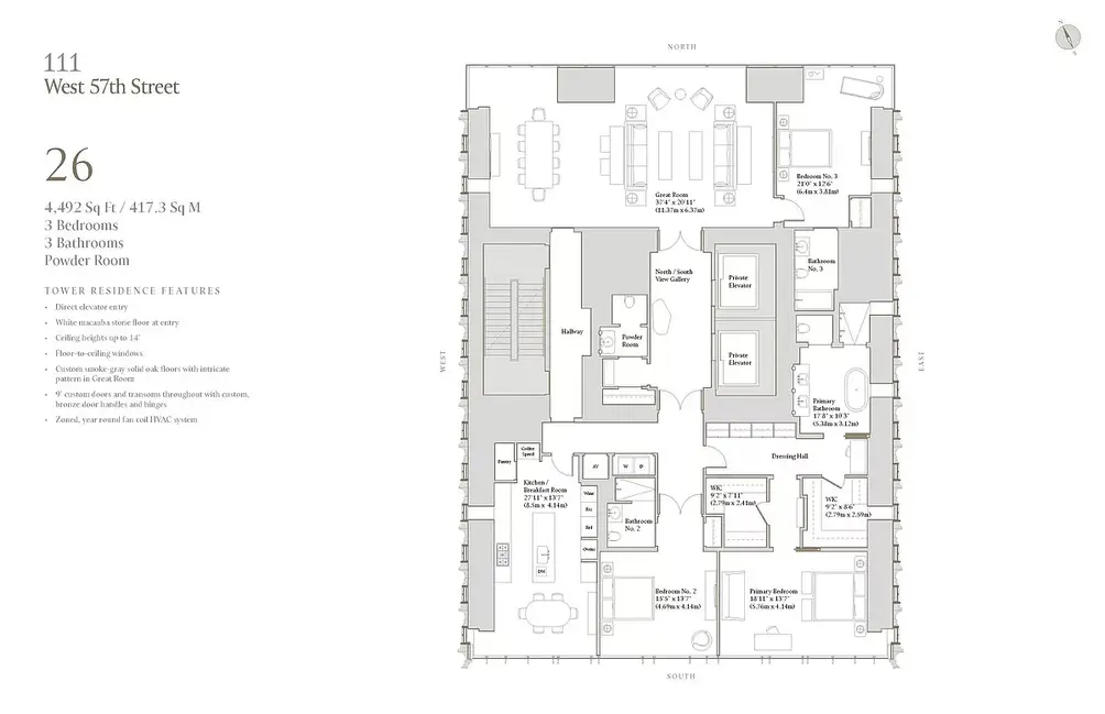 Full-floor floor plan