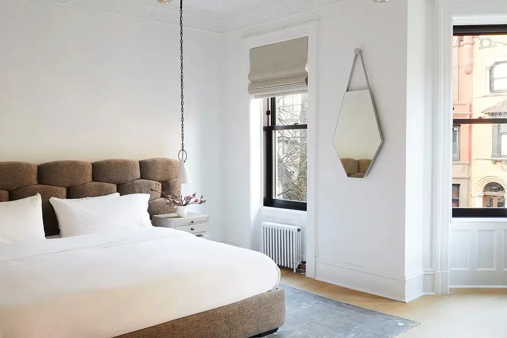 Bedroom with bay window