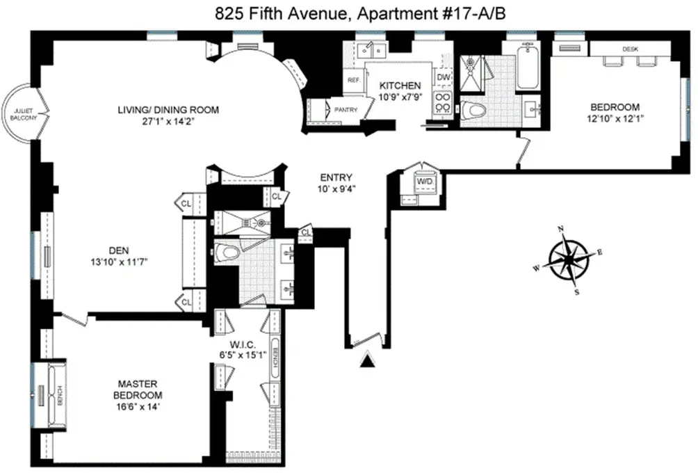 825 Fifth Avenue #17AB floor plan