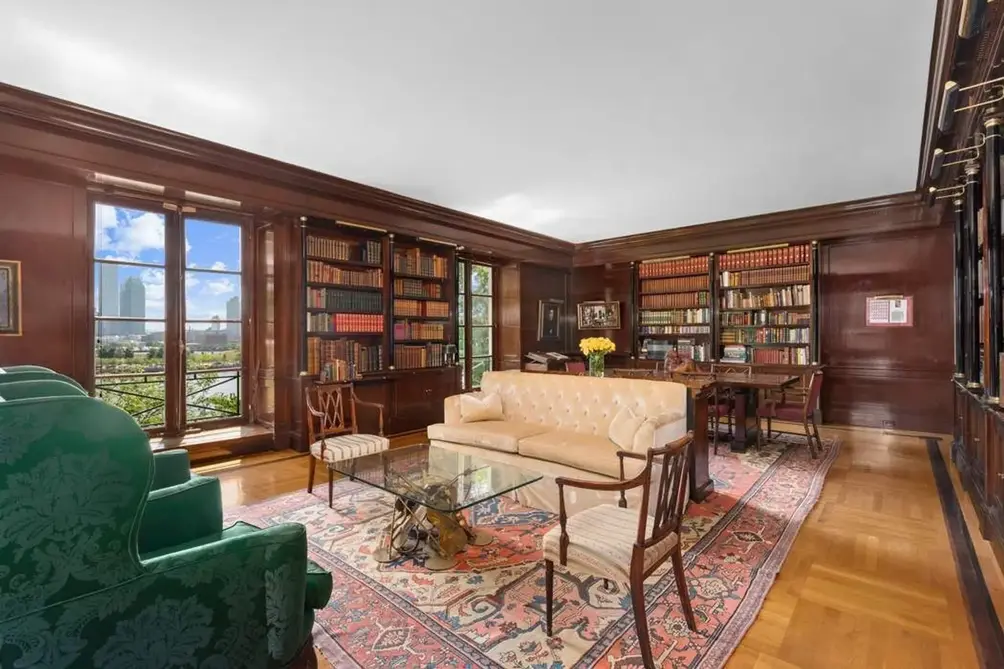 Library with East River views
