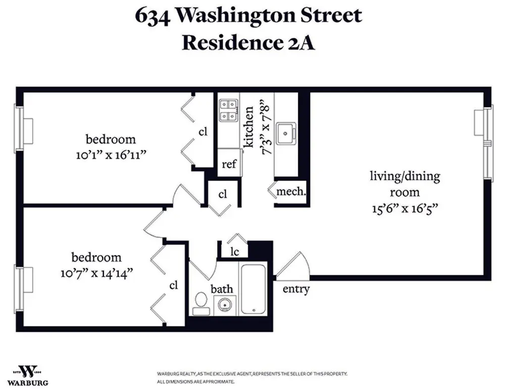 634 Washington Street #2A floor plan
