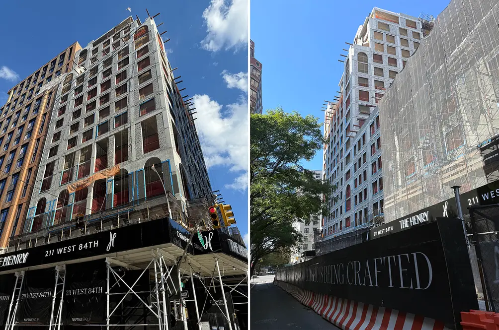 Construction progress on The Henry, 211 West 84th Street