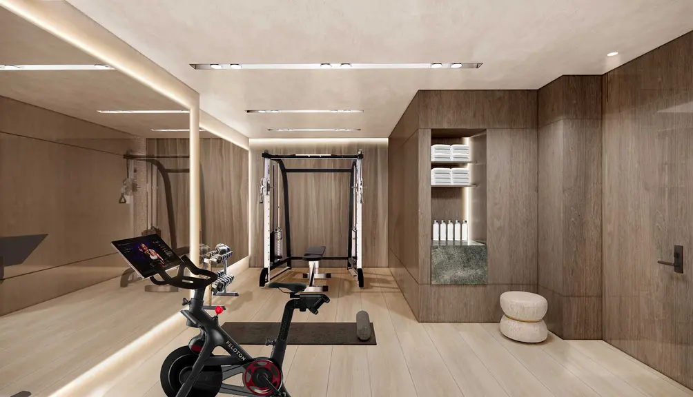 Fitness center with cardio equipment