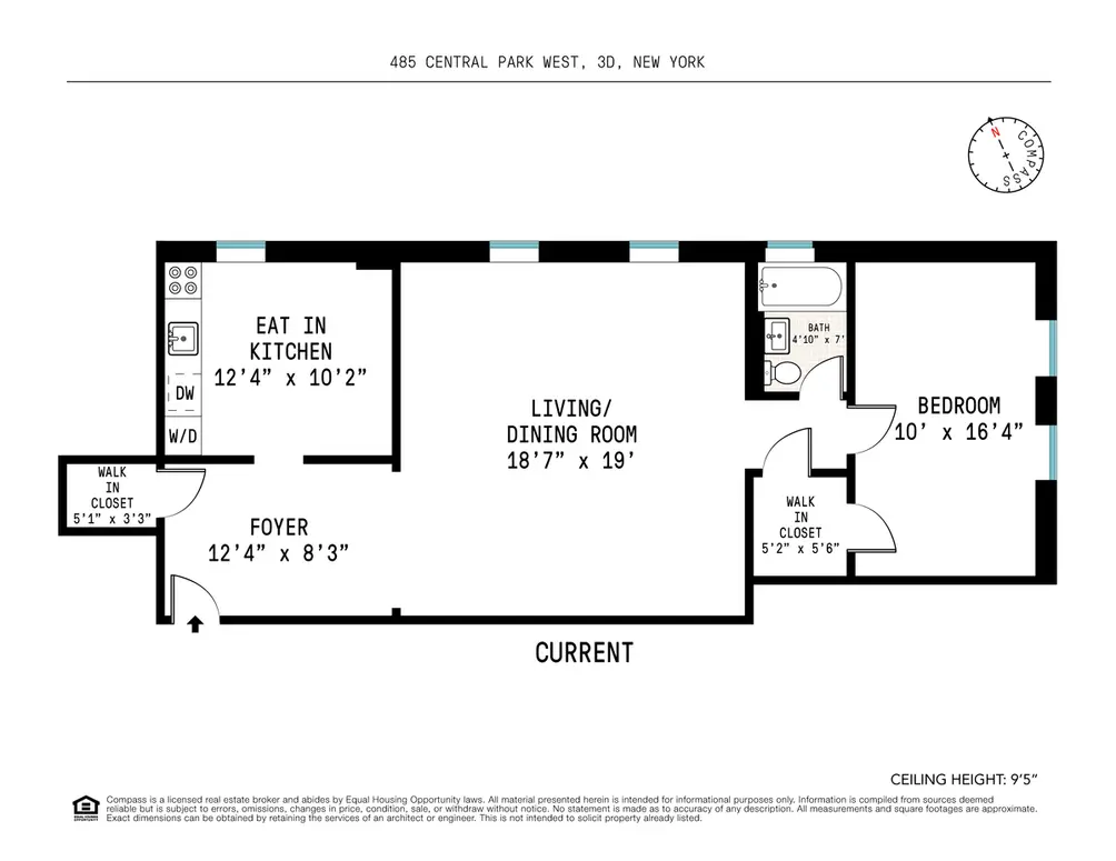 485 Central Park West #3D floor plan