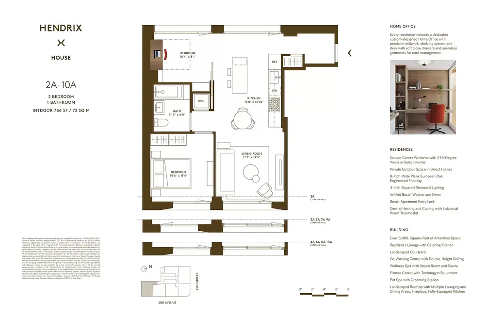 Two-bedroom floor plan