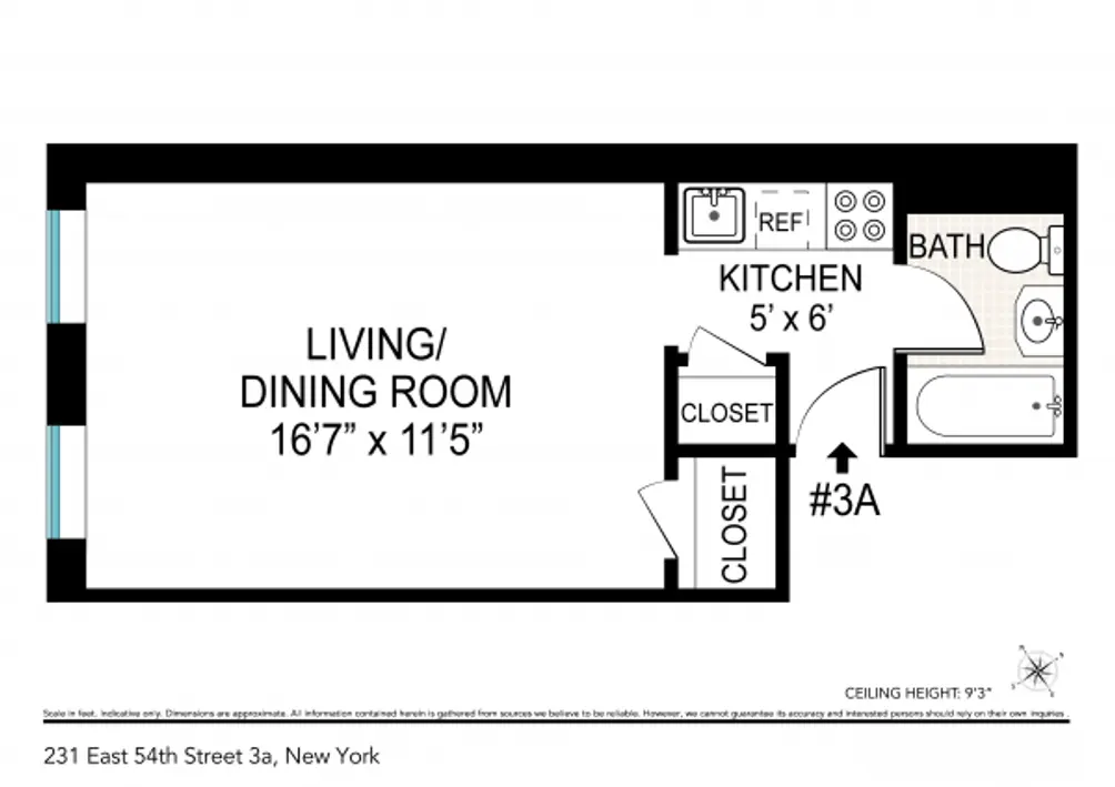 231 East 54th Street #3A floor plan