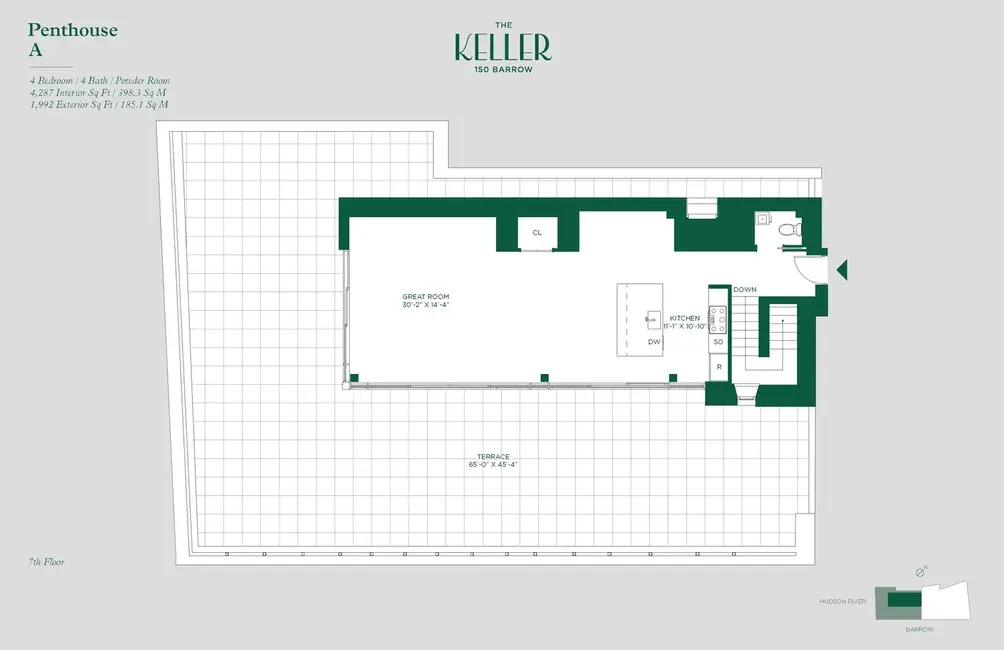 Roof terrace floor plan