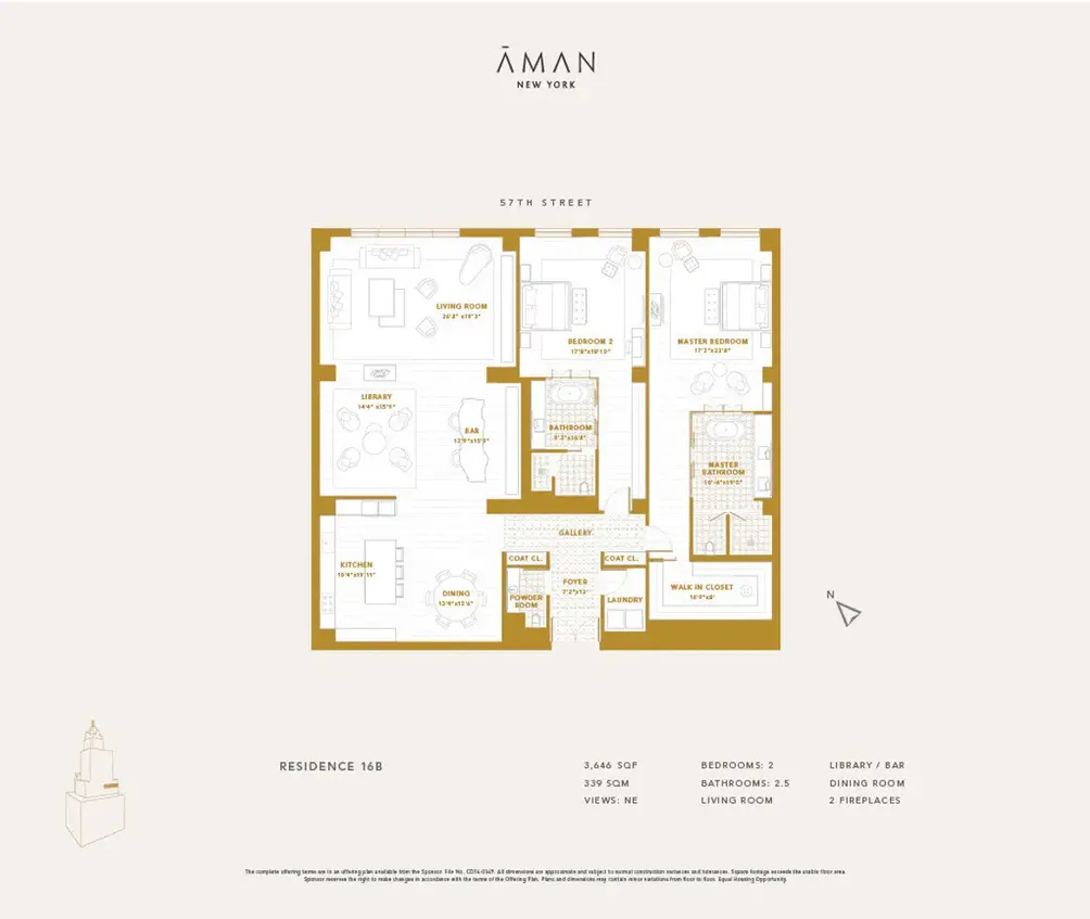 Two-bedroom floor plan