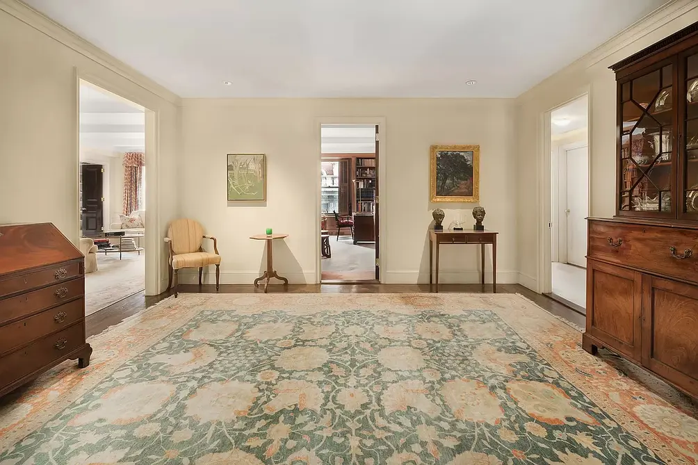 Foyer with glimpses of entertaining rooms