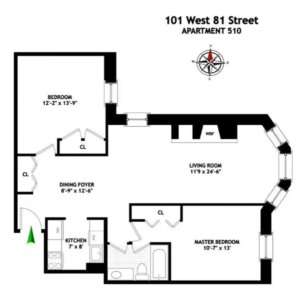 101 West 81st Street #510 floor plan
