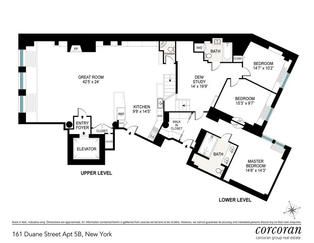 161 Duane Street #5B floor plan