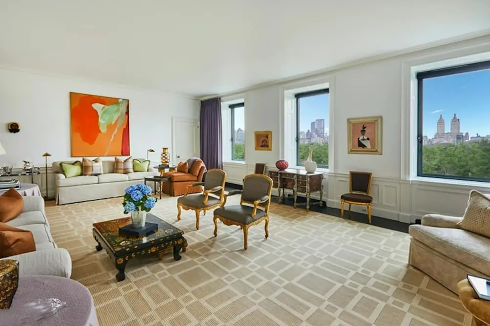 Living room with Central Park views