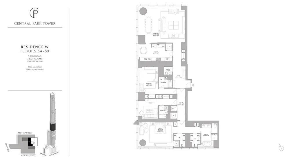 Central Park Tower floor plans