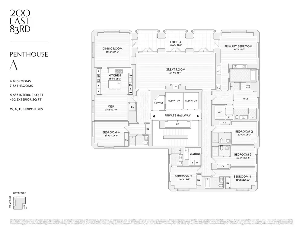 Penthouse simplex floor plan