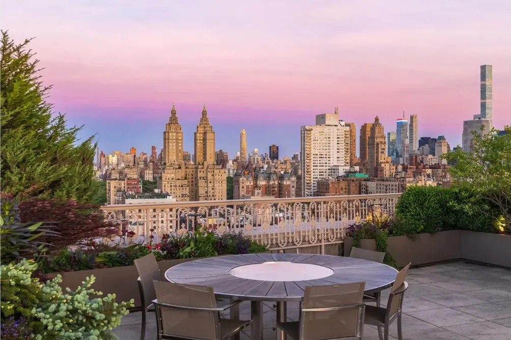 Private roof terrace with Central Park West views