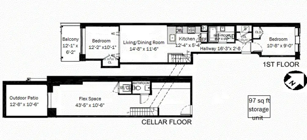830 Halsey Street #1R floor plan