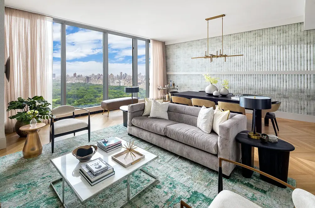 Living room with Central Park views