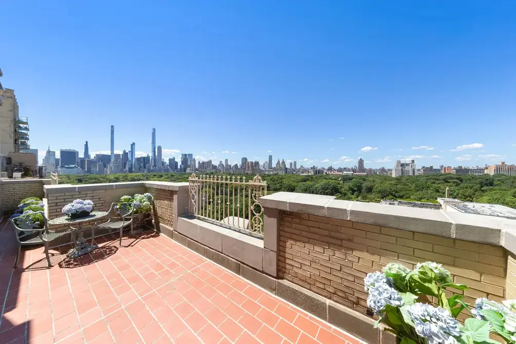 Private terrace overlooking Central Park