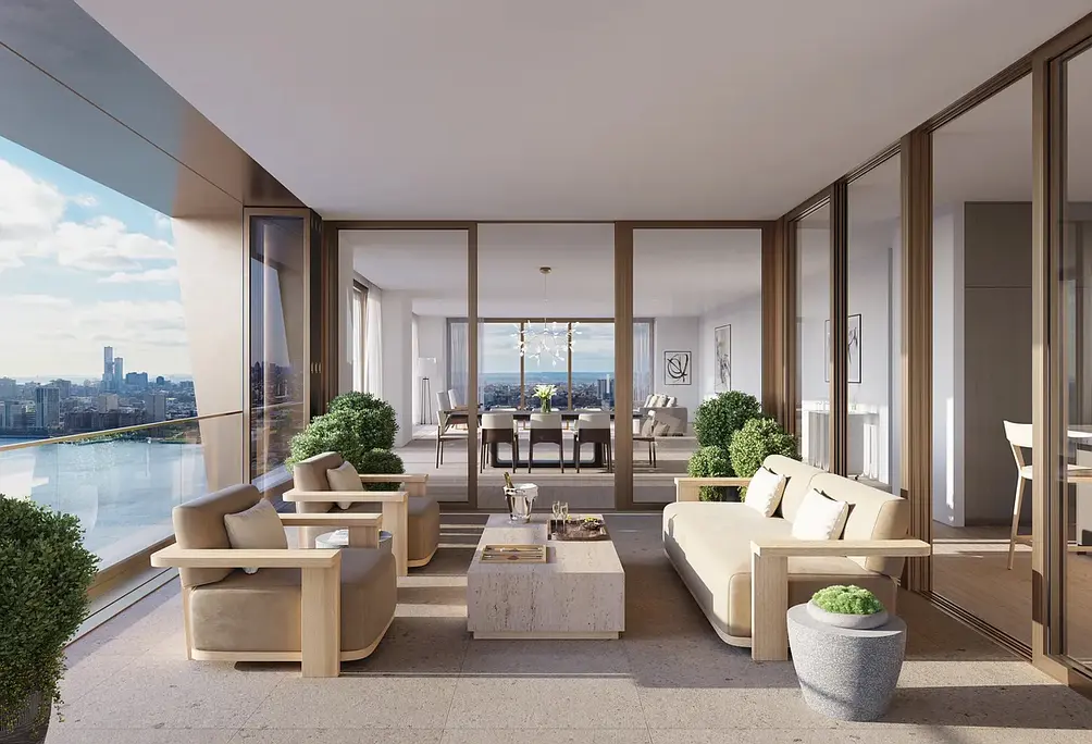 Loggia overlooking the Hudson River