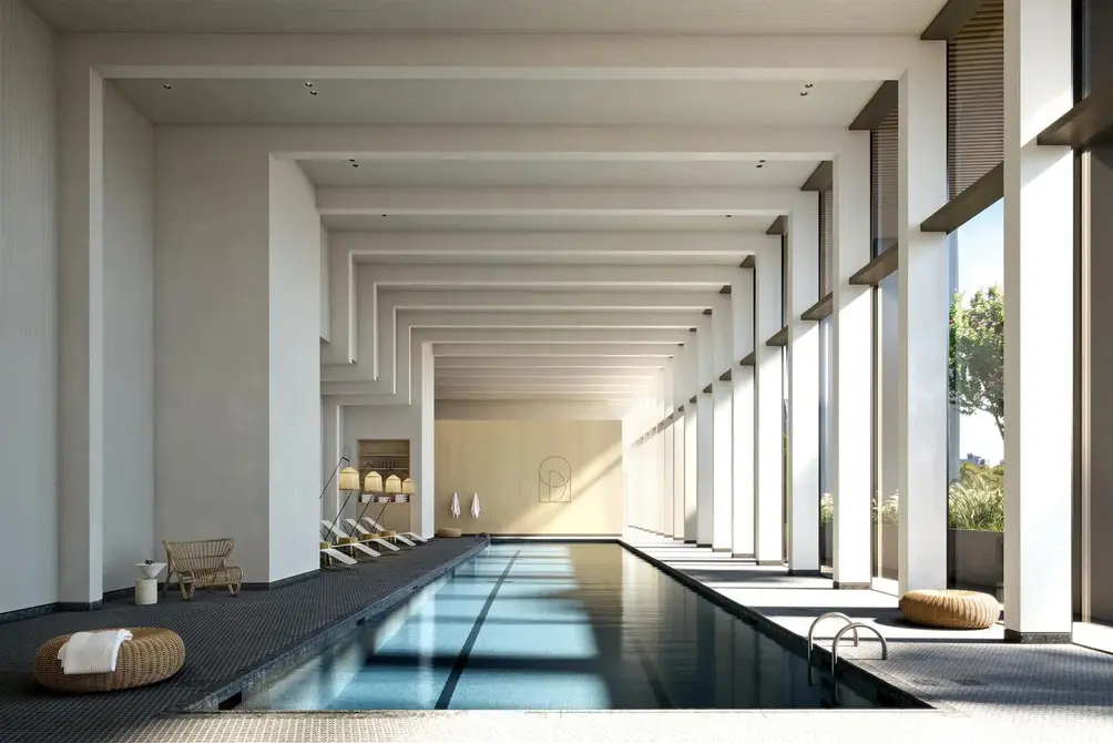 Indoor pool and spa area