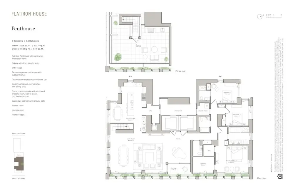 Penthouse floor plan