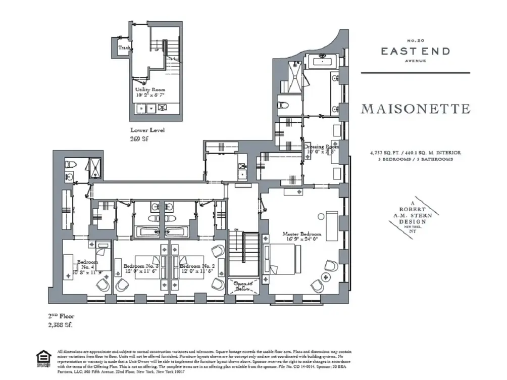 Bedroom level floor plan