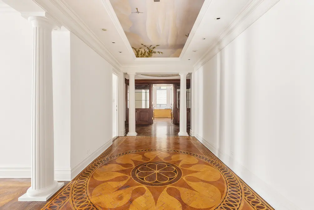 Foyer with elaborate floor