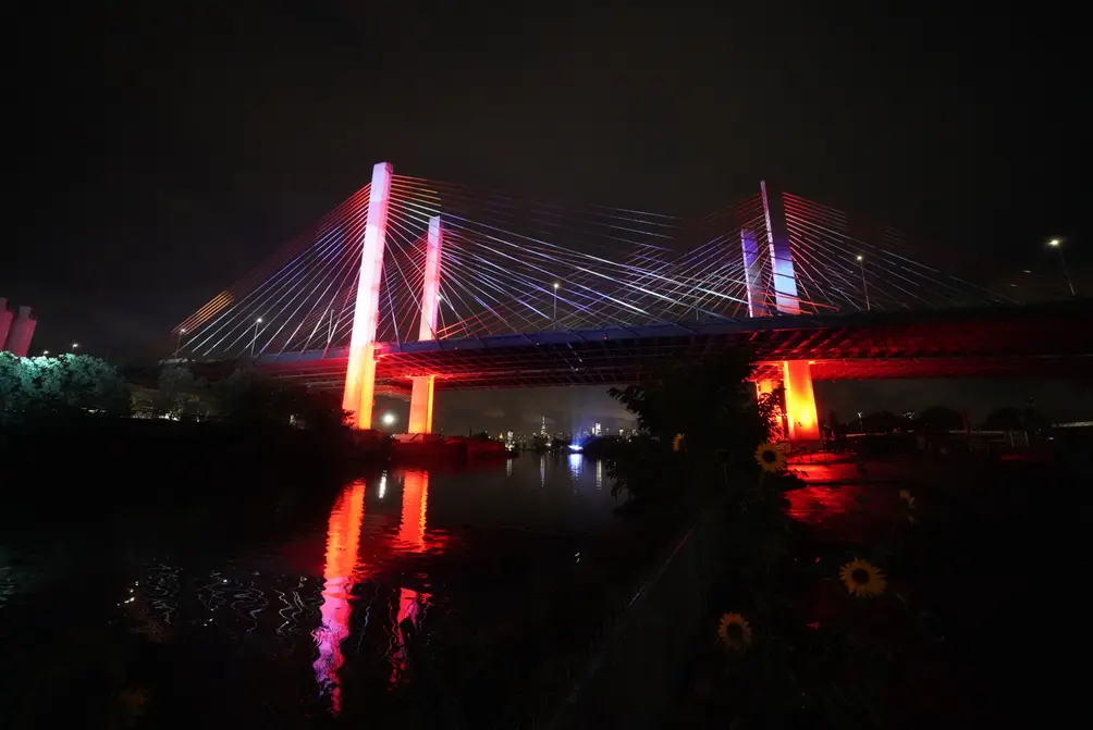 Kosciuszko Bridge, nighttime illumination, opening ceremony, Governor Andrew M. Cuomo, flickr