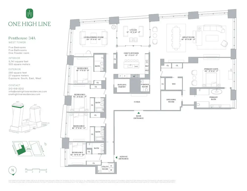 Penthouse floor plans