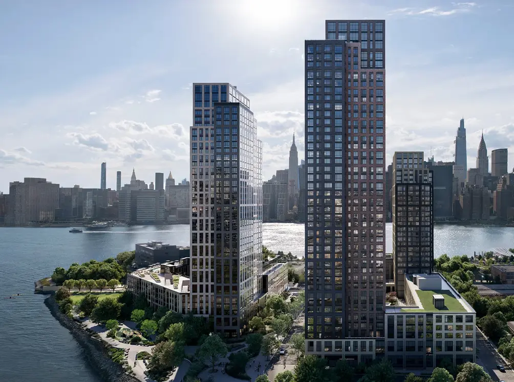 Two-towered Malt Drive rental complex in Long Island City