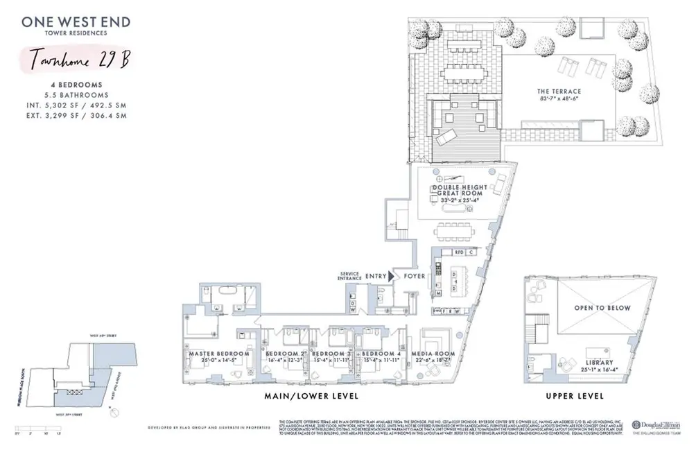 1 West End Avenue #29B floor plan