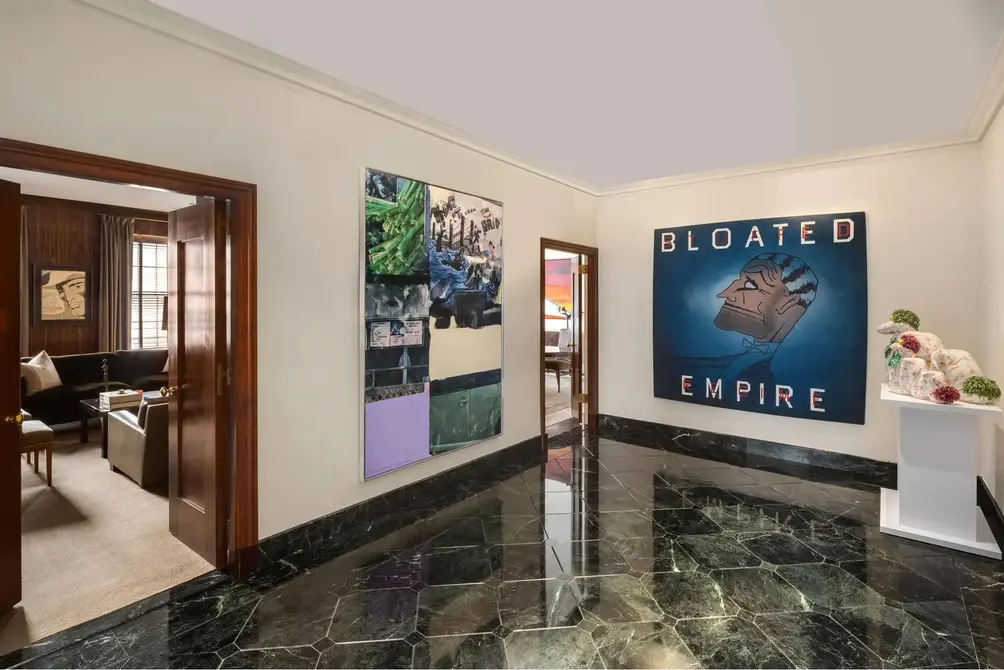 Entrance gallery with marble floors