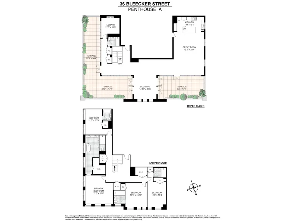 Duplex penthouse floor plan