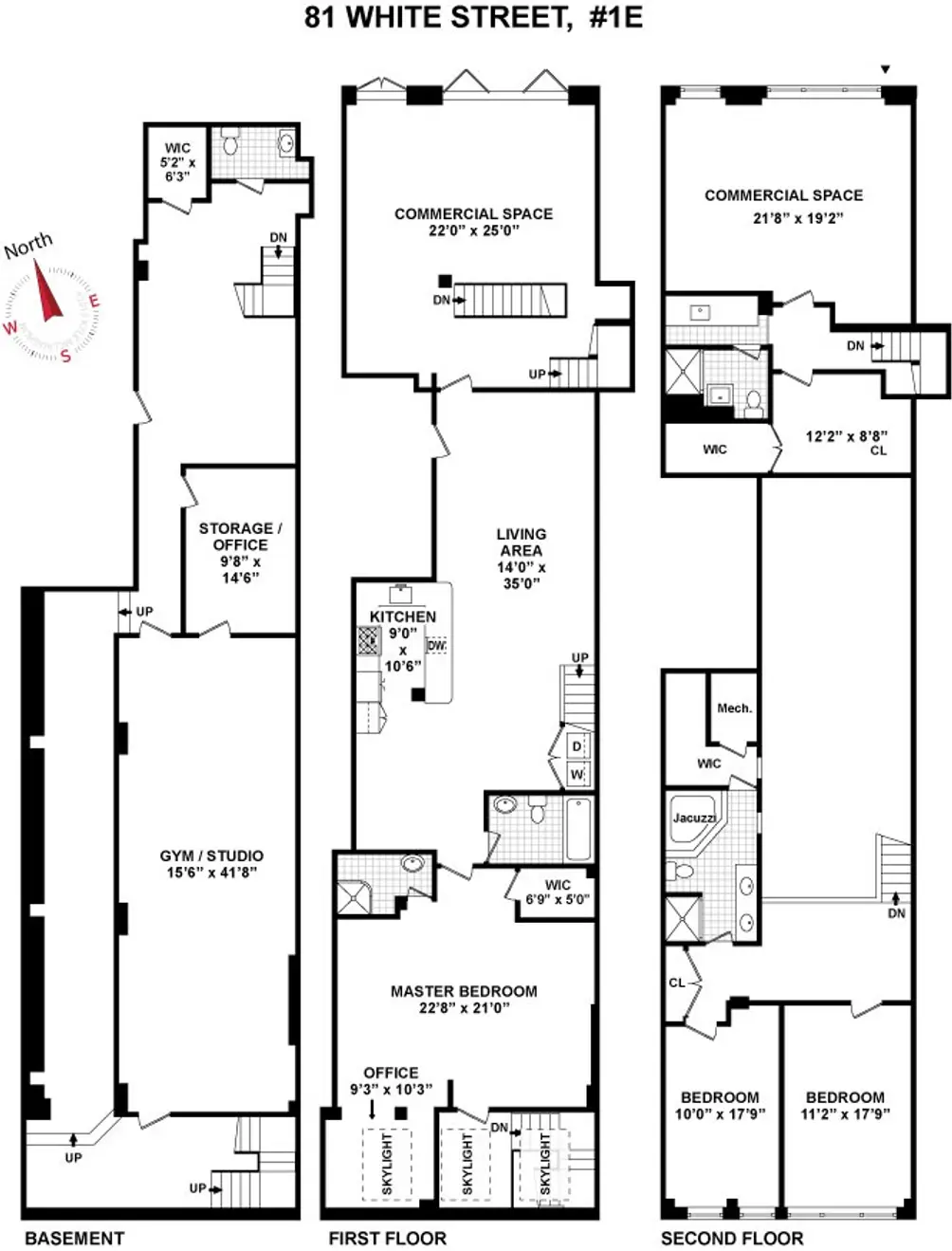 79 White Street #1E floor plan