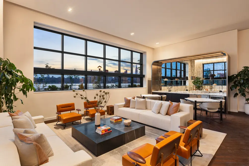 Lounge with East River views