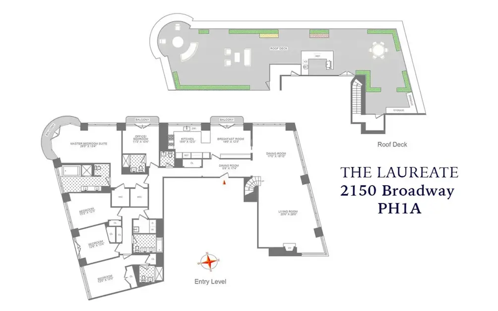 Duplex penthouse floor plan