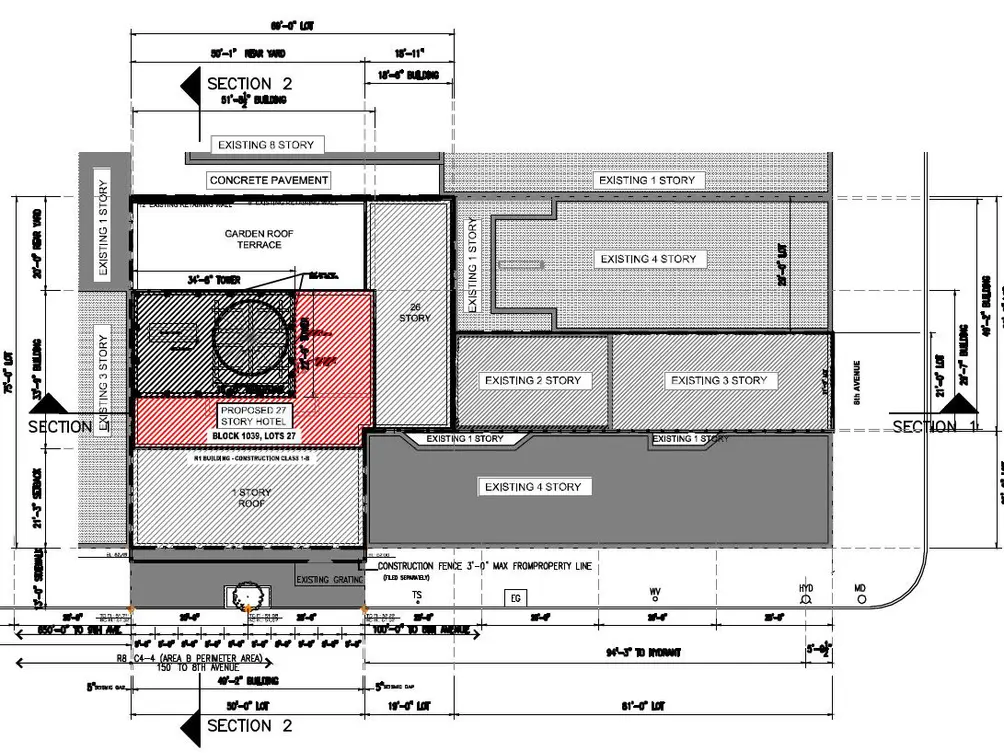 305 West 48th Street site plan