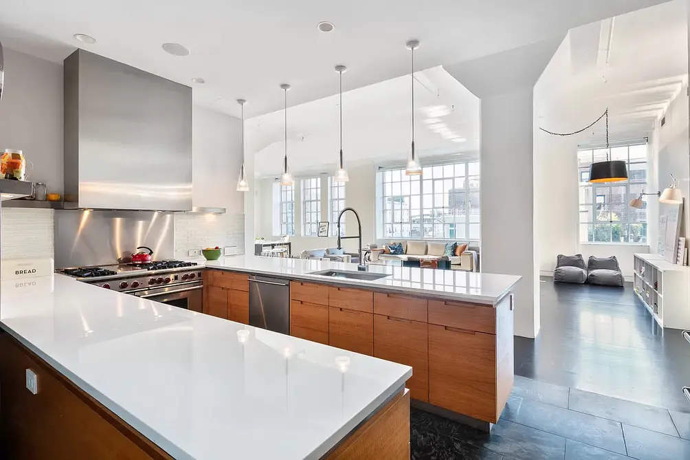 Open kitchen with high-end appliances