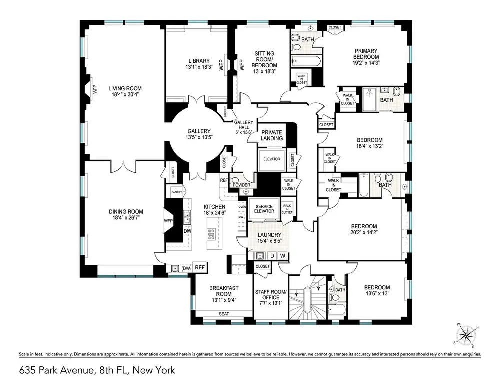 Park Avenue apartment floor plan